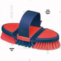 UK Export Quality Foldable Horse Brush - Flexible & Soft for Cleaning Horse Hair Default ryškiai raudonos spalvos