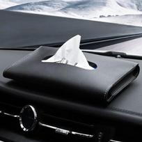 PU Odos Automobilio Saulės Skydelio Pakabinamas Servetėlių Dėžutės Laikiklis 23*13*2.5cm Automobilio Servetėlių Dėžutės Automobilio Salono Laikymo Dekoravimo Aksesuarai juoda