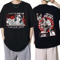 Japonijos anime „Attack on Titan“ marškinėliai Hange Zoe Manga grafiniai marškinėliai Unisex trumpomis rankovėmis, 100 % medvilnės laisvi marškinėliai L