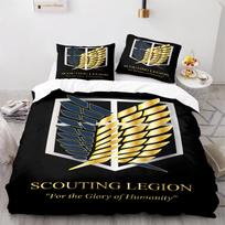 A-Attack O-On T-Titan Bedding Sets Anime 3D Printed Duvet Cover Pillowcases Soft Microfiber Boys Adult King Size Home Textiles Eu Single 135x200cm