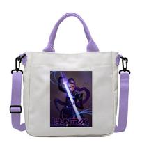 Hot selling KPOP Demon Hunter Girl Group Printed Canvas Bag Fashionable Women's Commuter Shoulder Crossbody Bag CLE 23x23x5CM
