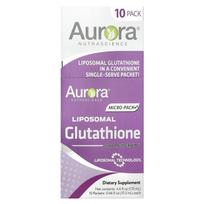 Aurora Nutrascience, Micro-Pack+®, liposominis glutationas, 10 pakelių, 0,46 fl uncijos (13,5 ml) kiekviena