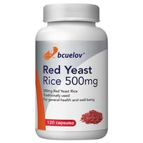 Raudonųjų mielių ryžiai 500 mg daržovių kapsulės Maisto papildas 120 Capsules