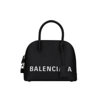 Balenciaga Ville Odinis Dėklas Su Logotipo Spaudiniu Moteriška Pečių Rankinė Juoda 550645-0OTNM-1090 Basic Set (Bag+Dust Bag)