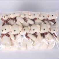 12PcsLot Soft Stuffed Bear Plush Toys Mini Teddy Bear Dolls Toy Small Gift Party Wedding Keychain Bag Pendant Teddy Key Chain