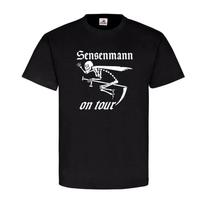 Funny Grim Reaper on Tour T Shirt 100 Cotton Short Sleeve ONeck Casual Tshirts Loose Top New Size S3XL S