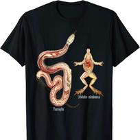 Amphibiology Anatomy Snake and Frog Dissection TShirt New Short Sleeve Casual 100 Cotton ONeck Summer Unisexs Tshirt Size S3XL S
