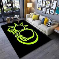 Motorcycle Racer The Doctor Carpet Mat Black Yellow Racing Track Living Room Rug with Number 46 Dynamic Design Home Decoration 50x80cm 20x31 inch
