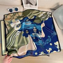 Hangzhou silk summer new hot air balloon silk square scarf thin silk scarf fashion versatile mulberry silk scarf 68*68cm
