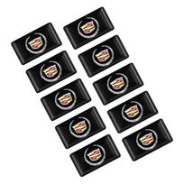 10PC 3D Epoxy Resin Car Interior Sticker Decorative Steering Wheel Small Sticker For Cadillac Logo CT4 CT5 XT5 XT6 XTS ATS-L