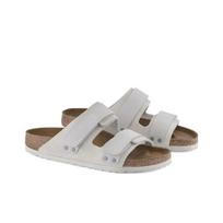 Birkenstock Uji Unisex Soft Thick Sole Easy Velcro Slide Sandals Off White Narrow Fit 1024822 38