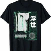 Grunge Vaporwave Anime  Streetwear In Indie Alt Art T-Shirt S įvairiaspalvis