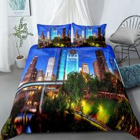 City Skyline Duvet Cover Set UK Single Double Queen US Twin Full King Size pkm Bed Linen Set 155x200cm