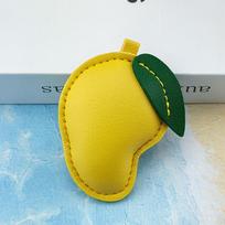 Creative Mango Leather Pendant Keychain Simple Mini Fruit Car Keychain Mango Bag Pendant