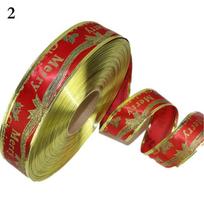 Vibrant 3.8cm Dual Color Christmas Ribbon For Stylish Holiday Scene Decorations Red Ribbon B