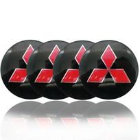 4 vnt. Automobilio ratlankio centro lipdukai Decal Emblema Mitsubishi ASX Ralliart Lancer Cordia Pajero Outlander Eclipse Galant Mirage 56mm