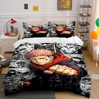 Anime character and manga panels. Bedding sets Duvet cover sets Duvet covers Pillowcases(1 * Duvet Cover 2 * Pillowcases without duvet insert) 135x200cm