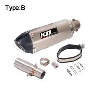 For Piaggio Beverly 125 300 MP3 125 250 300 Motorcycle Exhaust Mid Link Tube Escape 51mm Muffler Pipe With DB Killer Slip On