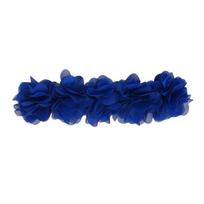 Cute Chiffon Flower Baby Headband Elastic Multi-Layers Headband Garland Turban Hairband Photography Prop Plastic tamsiai mėlyna spalva