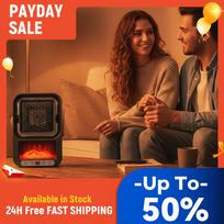 Electric Fan Heater with Remote Control Space Heating Stove Realistic 3D Flame Household Mini Warmer For Office Home China Mainland