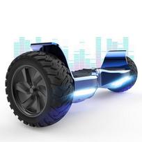 8.5 Inch Hummer All-Terrain Hoverboard LED Bluetooth with Powerful Motor Ideal Gift Chrome Blue mėlyna