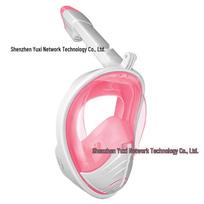 Third-Gen Full Dry Snorkel Mask with Camera Mount and Swim Goggles Small
