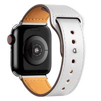 Leather strap For Apple watch band 44mm 45mm 49mm 40mm 42mm 46mm wristband correa bracelet iWatch series 8 9 10 11 SE 7 Ultra 3 38mm 40mm 41mm balta