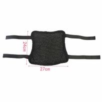 Motorcycle Heat Shield Seat Cover Mesh Pad Protector for Rider Comfort and Heat Insulation with Adjustable Straps Compatible with Most Motorcycles One Size