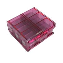 12 Grids Medicine Storage Containers Sealed Foldable Pill Cases  Camping Equipment rožinė