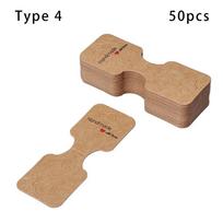 50PCS Fashion  Bracelets Wrist Strap DIY Package Jewellery Packing Card Display Holder Cardboard Hanging Blank Tag