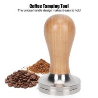 Wooden Handle Coffee Tamper Stainless Steel Stainless Steel Tamper  Coffee Making 51mm