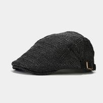 Flat Straw Newsboy Cap Hollow Painter Beret Breathable Straw Beret  Outdoor juoda
