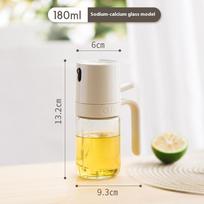 Aliejaus purškimo indas Virtuvės namų stiklinis Purškiamas aliejus Purškimo indas Sandarus aliejaus indas Oro gruzdintuvė Aliejaus purškimo buteliukas lead-free glass model-180ml