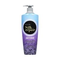 Elastine Silk Repair kondicionierius 550ml | Kūdikių pudros aromatas | Šilko proteinai ir argano aliejus giliai veikianti priemonė pažeistiems, sausiems ar besipučiantiems plaukams 550ml