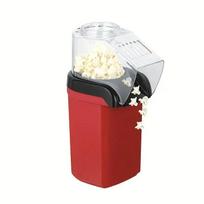 220V Compact Automatic Oil Free Home Popcorn Maker Small Kitchen Quick Healthy Snacks Easy Operation EU raudona