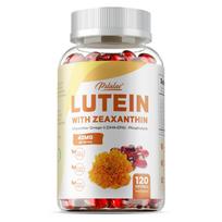 Rich in lutein and zeaxanthin extracts, contains astaxanthin and eye-protecting vitamins, non-GMO. 120