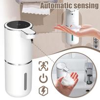 Automatinis muilo dozatorius – 13,4 uncijos nekontaktinis putplasčio muilo dozatorius, USB įkraunamas dezinfekcinės priemonės dozatorius, sieninis elektrinis jutiklis One Size balta