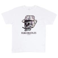 Rum Knuckles Camo Skull White T-Shirt 3XL