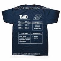 Dad Character Sheet Dungeons and Dragons DND T Shirt Birthday Gifts Dungeon Master Fathers Day Short Sleeve Loose Style Tshirt S