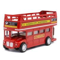 Automobilio dekoras Dviaukštis autobusas Automobilio modelis Imitacija Britų Europos kelionių autobuso modelis 1:64 metalinis atitraukiamas transporto priemonės žaislas vaikams