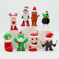 8pcsSet Tung tung tung Sahur Figuras Christmas Gift PVC Model Italian Brainrot Tun Tung Tung Sahur Action Figures Toys