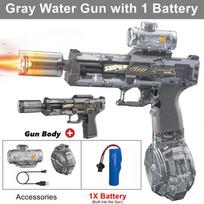 Electric Water Gun for Adult Kid Automatic Water Blaster with LED Lights Long Range Large Capacity Water Tank Summer Outdoor Toy