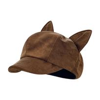 Fashion Cat Ears Shape Cat Ears Berets Cute Design Japanese Style Newsboy Hat Woolen Fabric Y2K Hat Daily Use chaki
