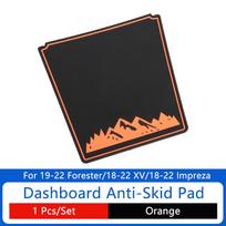 QHCP Silicone Anti-Slip Phone Holder Pad Non-slip Dashboard Mat For Subaru Forester 19-22 XV Crosstrek Impreza 18-22 Accessories oranžinė
