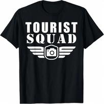 Tourist  Camera Souvenir Vacation Travel Retro  T-Shirt S įvairiaspalvis