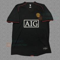 Premier League 0708 Red Magic Manchester United Retro Jersey Away Short Sleeve No. 7 Ronaldo Long Sleeve Football Suit No. 10 Rooney S