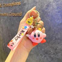 Cartoon Cute Star Kirby Keychain Pendant Car Key Chain Bag Pendant Silicone Doll Gift large