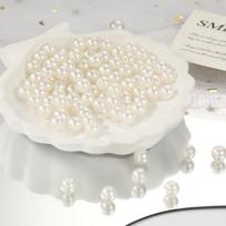 Large Hole Imitation Pearl Non-Peeling Loose Beads for DIY Jewelry and Accessories 18mm, approx. 175 beads