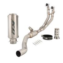 For Aprilia RS 660 TUONO 660 2021-2024 Complete Exhaust System Front Link Pipe 51mm Muffler  Removable DB Killer Escape