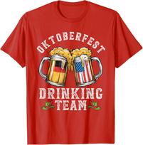 Oktoberfest Squad Drinking Team Beer GerUnisex American Flag TShirt Women Unisex Casual Cotton Graphic T Shirts Streetwear Tops Tee S